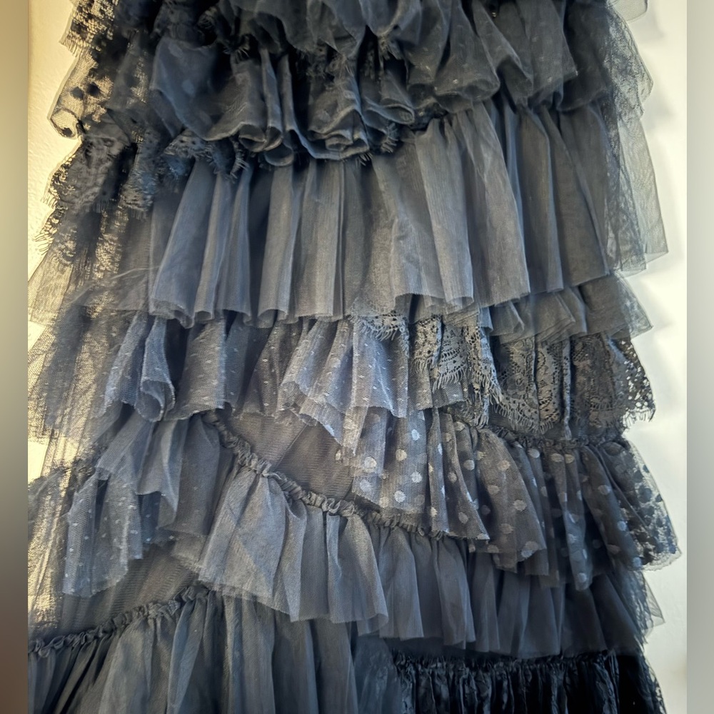 Anthropologie Ruffled Tulle Midi Skirt - Picture 4 of 8